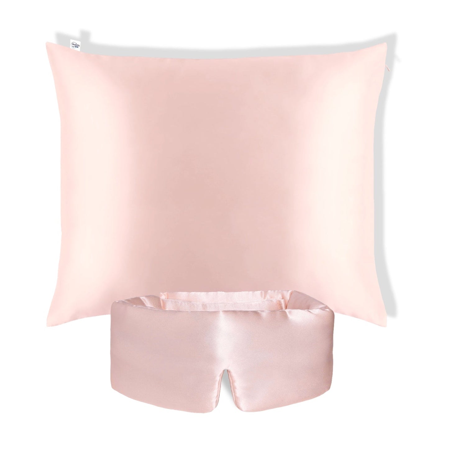 Premium Zijden Slaapbundel: 60x70cm Kussensloop & Slaapmasker - 22 Momme - Roze